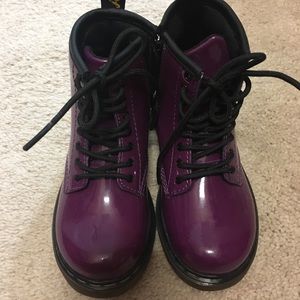 Little Girls Purple Dr Martens size 9